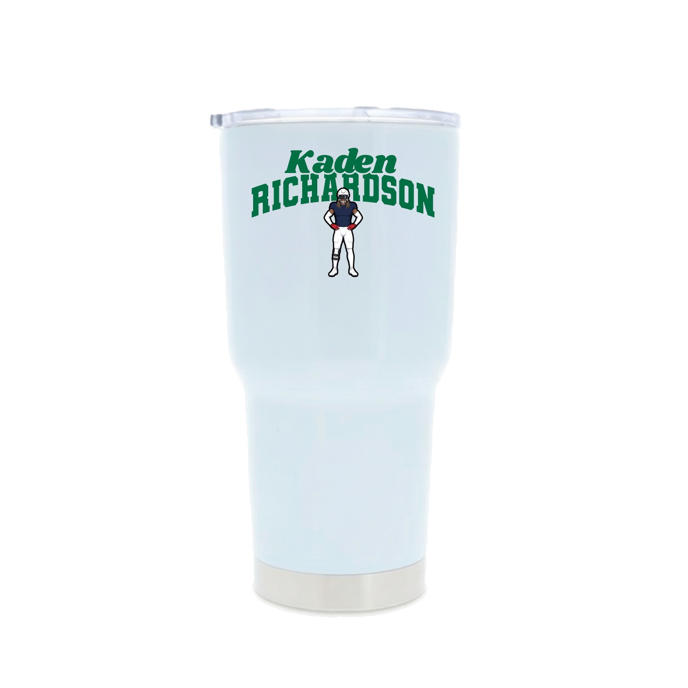 30oz Stainless Steel Tumbler — Signature Arch in White
