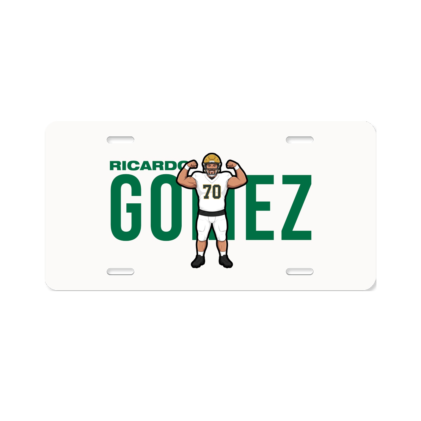 License Plate — Player Name in Classic