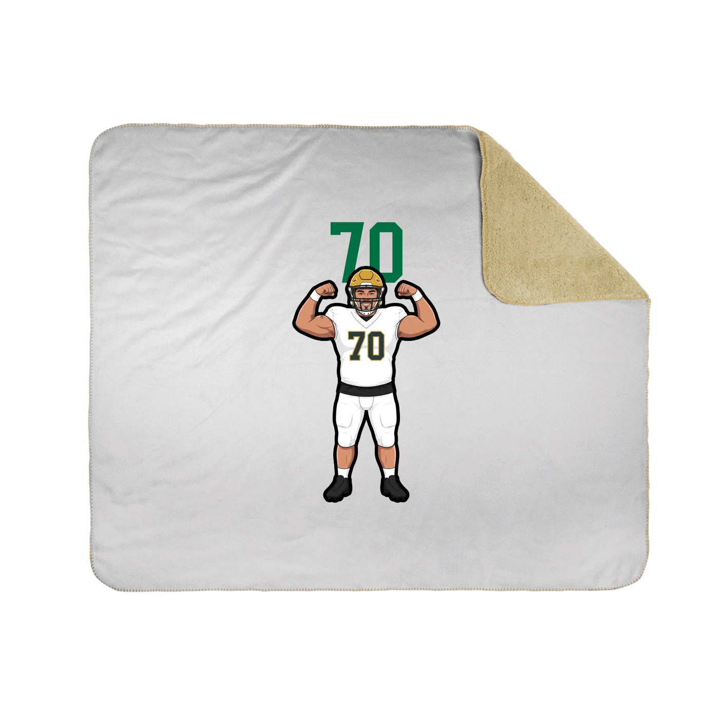 Throw Blanket — Number Top in White