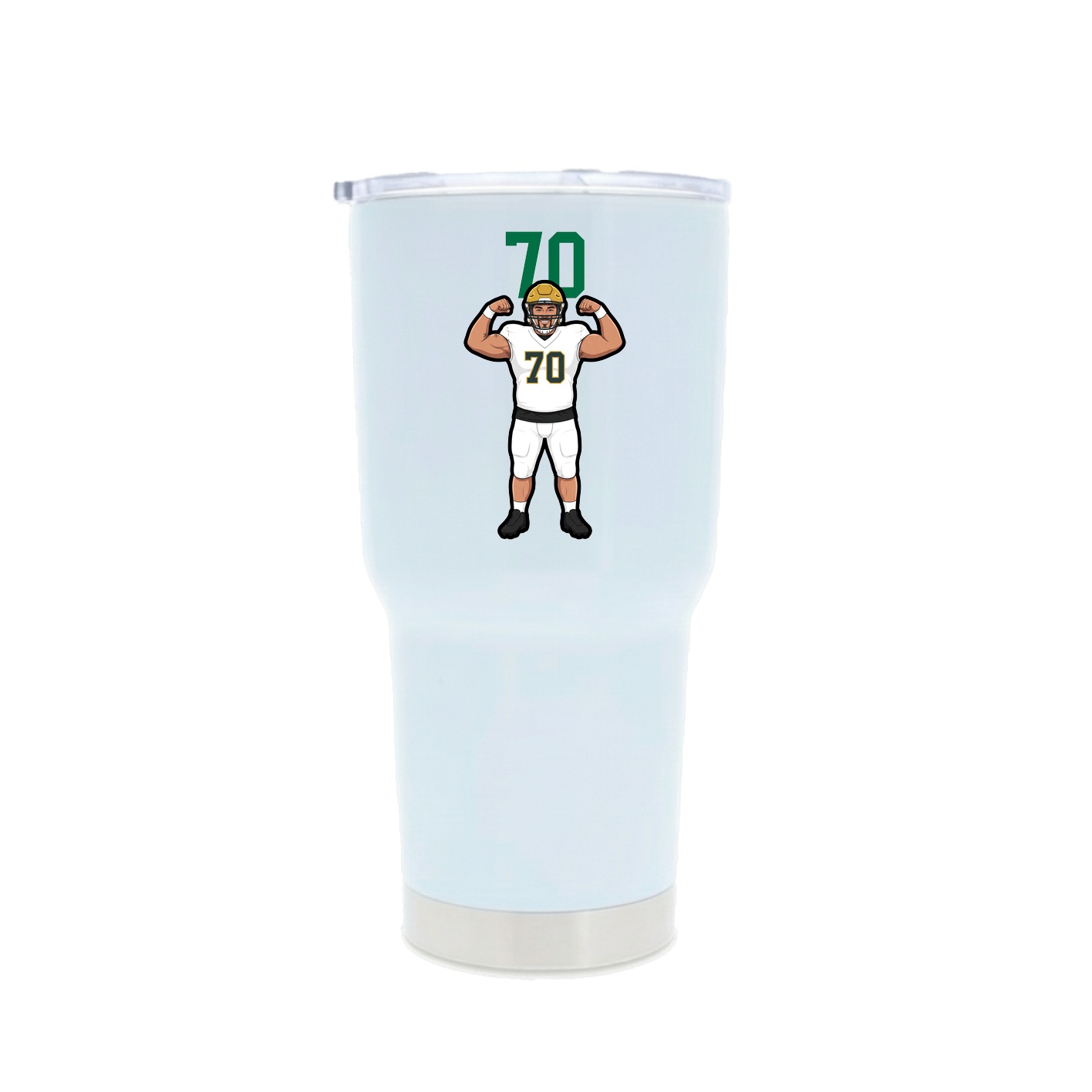 30oz Stainless Steel Tumbler — Number Top in White