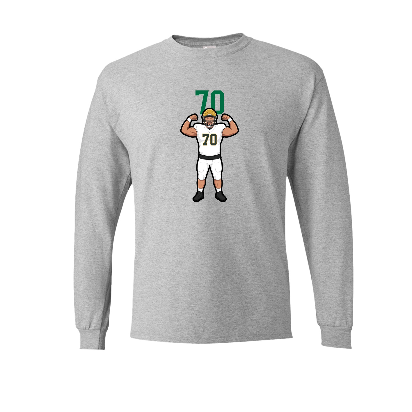 Long Sleeve Tee — Number Top in Grey