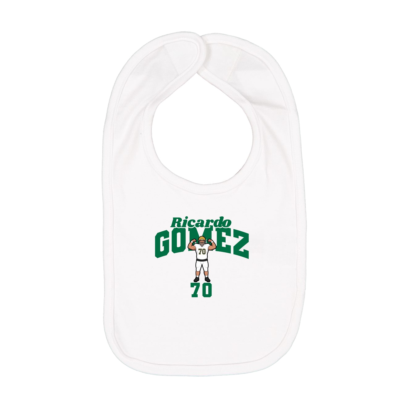 Infant Bib — Signature Arch in White
