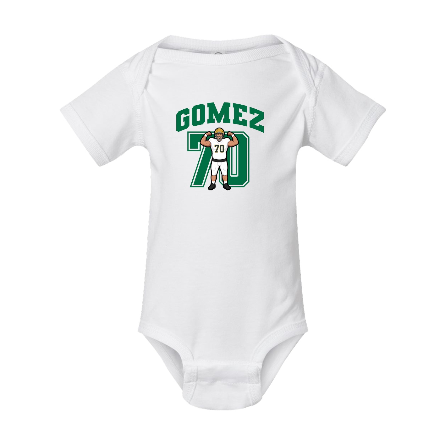 Baby Onesie — Number in White
