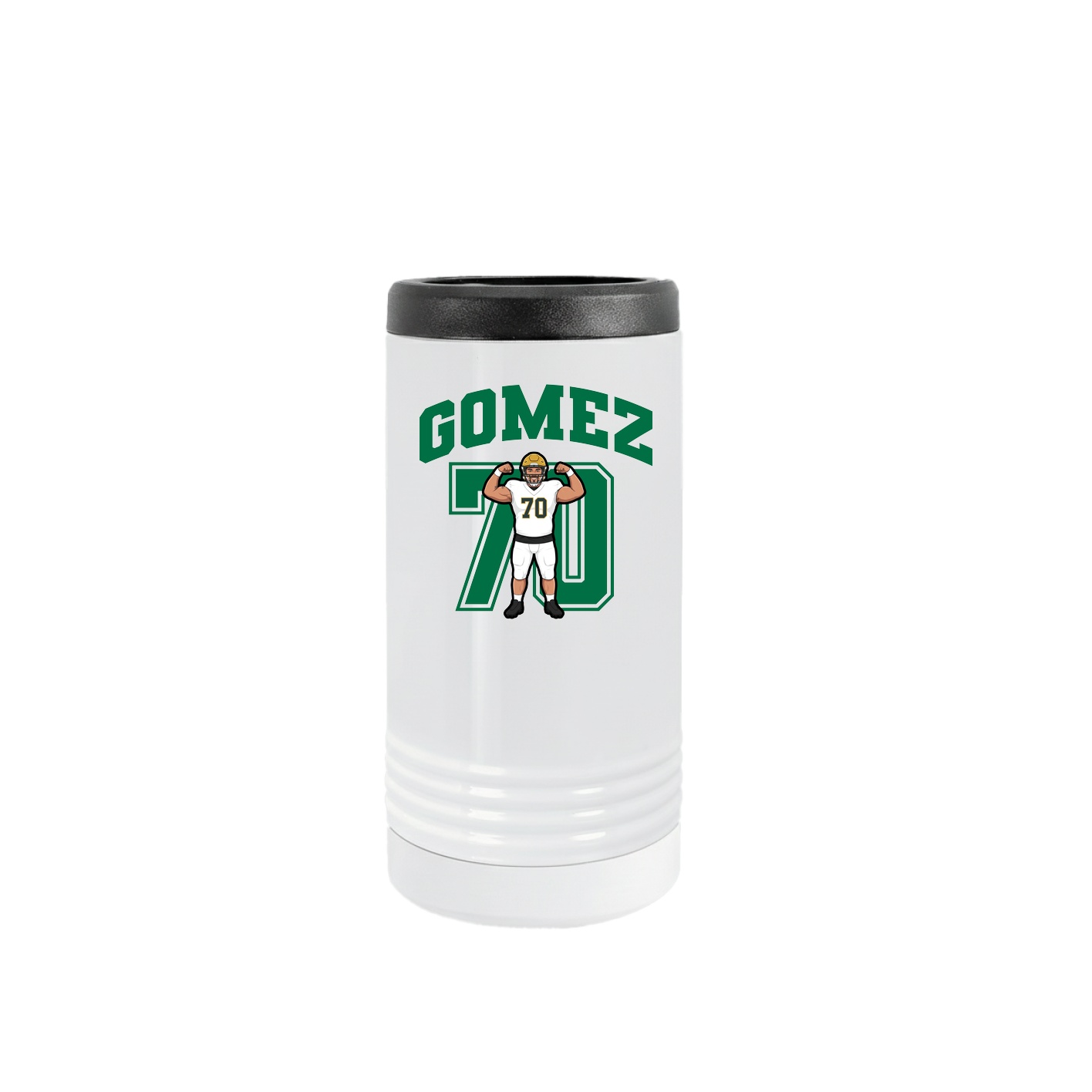 Slim Beverage Holder — Number in White
