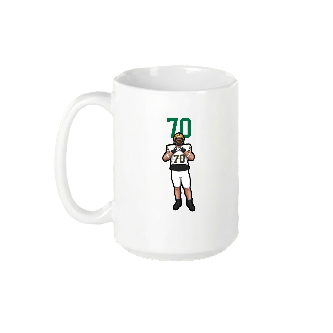 15oz Coffee Mug — Number Top in White