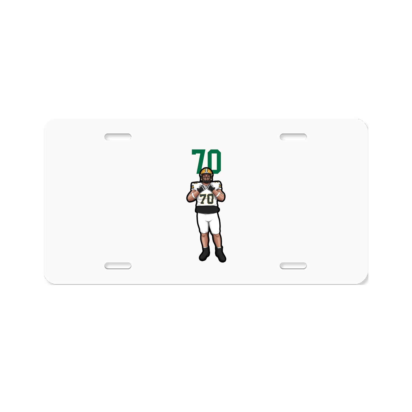 License Plate — Number Top in Classic