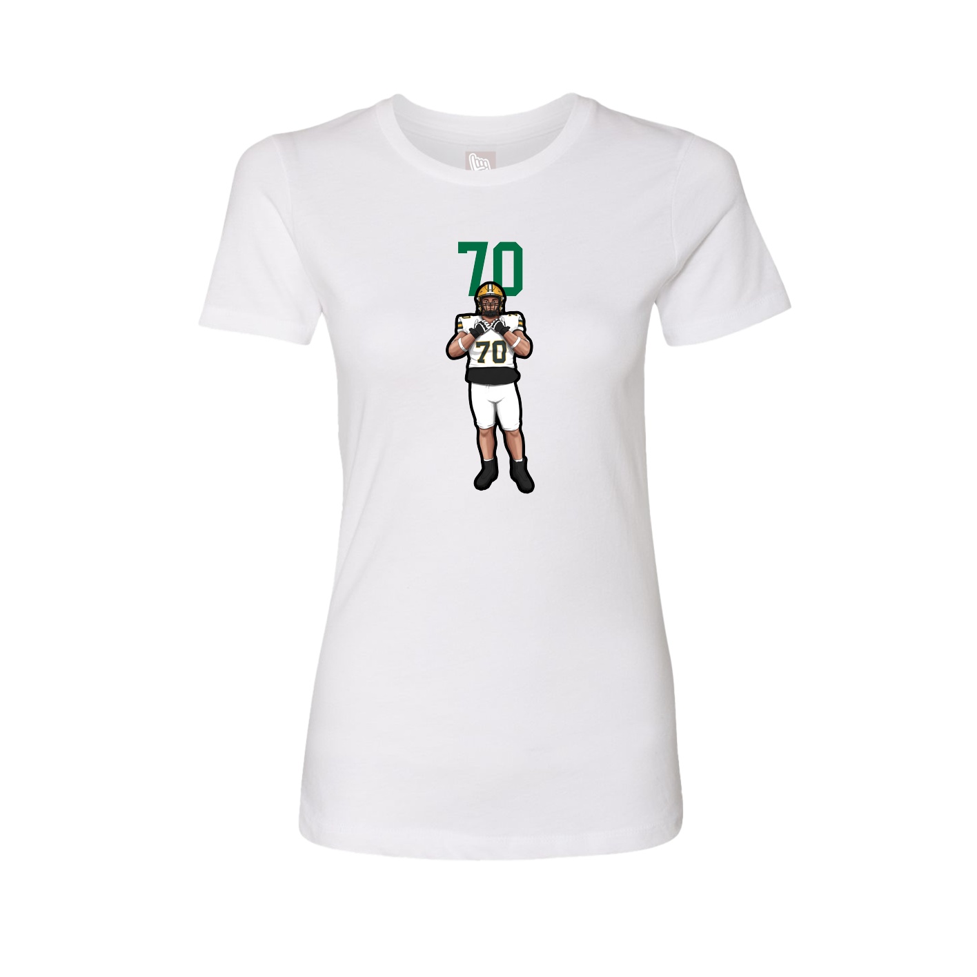 Fitted Women's Tee — Number Top in White
