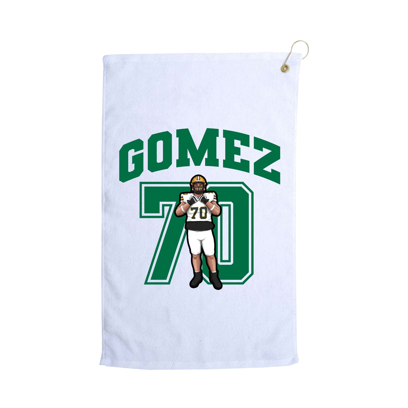 Golf Towel — Number in White