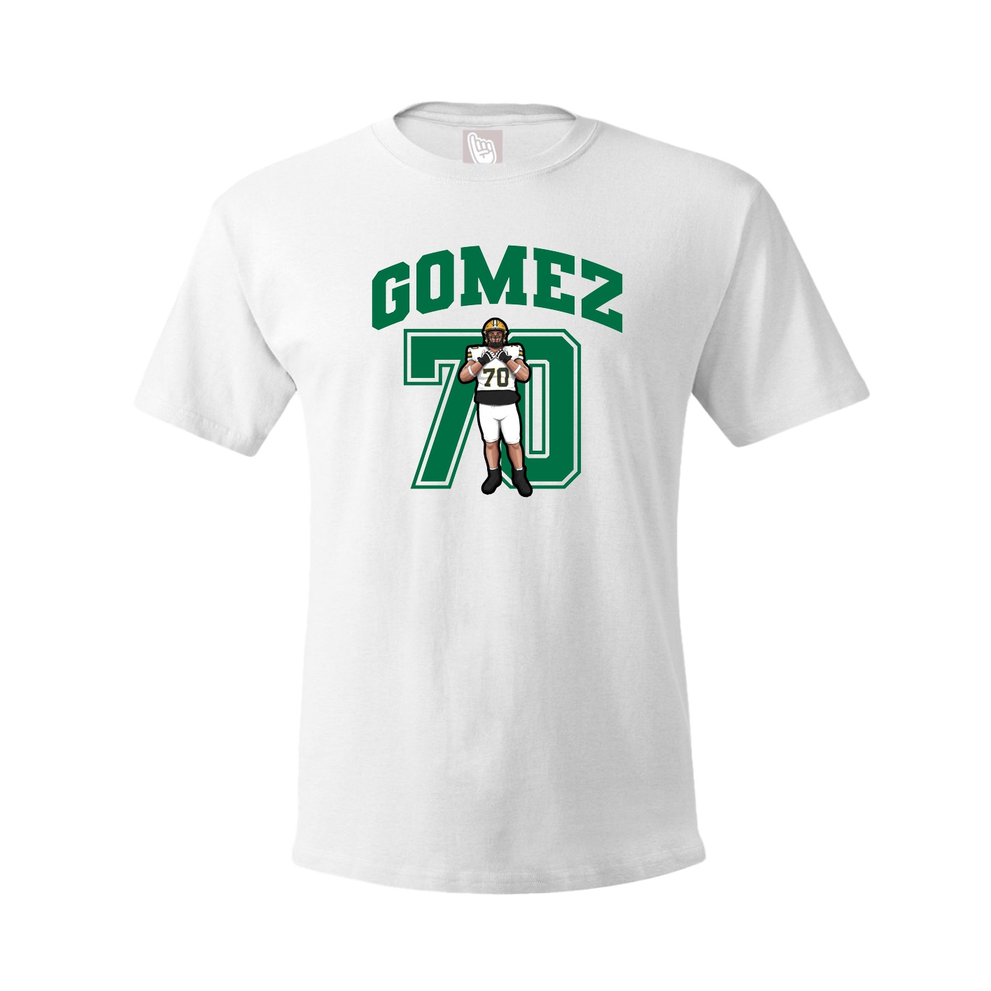 Youth Tee — Number in White