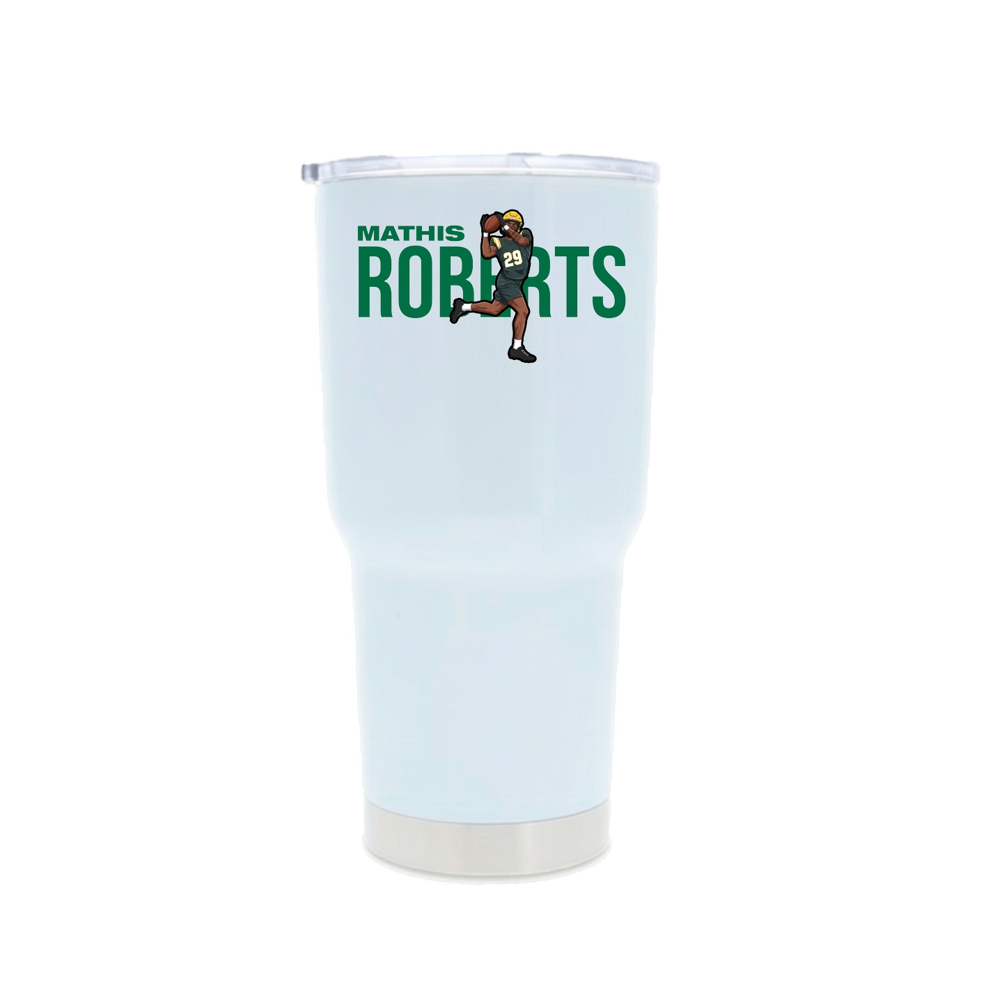 30oz Stainless Steel Tumbler — Player Name in White