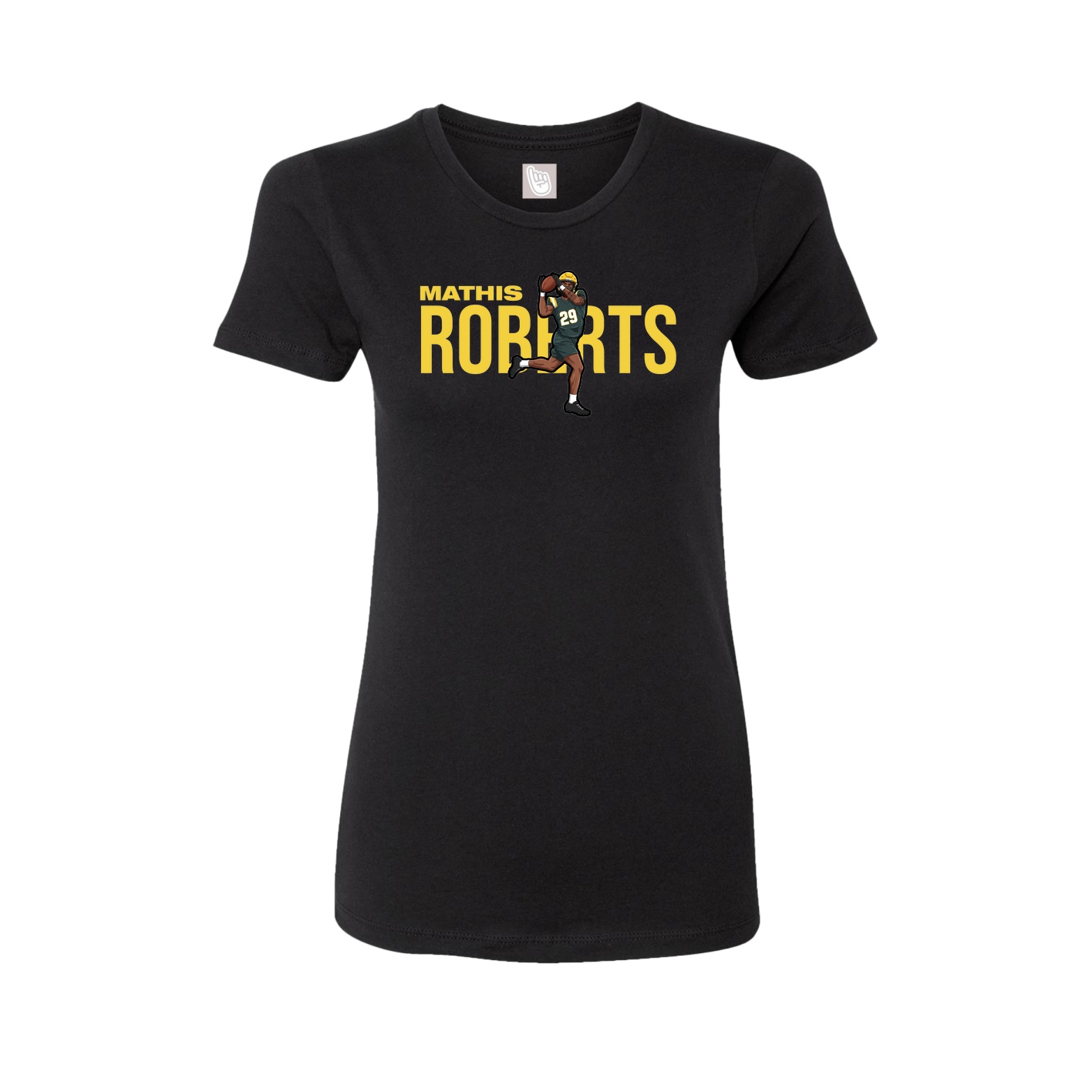 Fitted Women's Tee — Player Name in Black