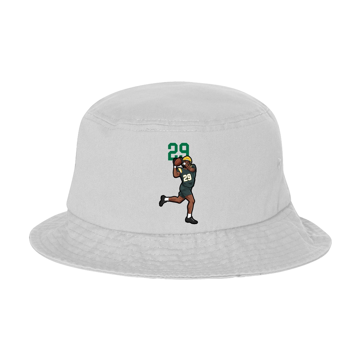 Bucket Cap — Number Top in White