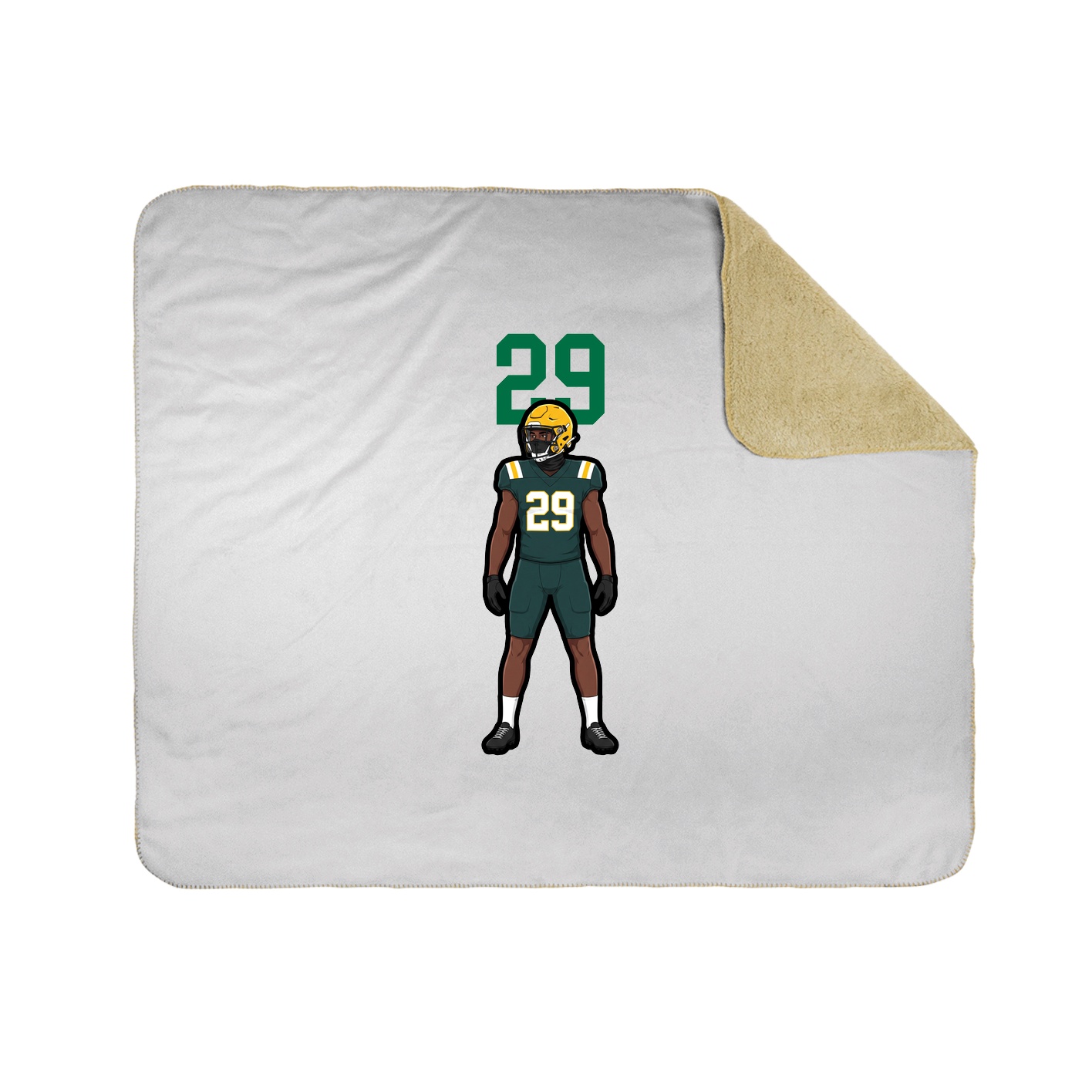 Throw Blanket — Number Top in White