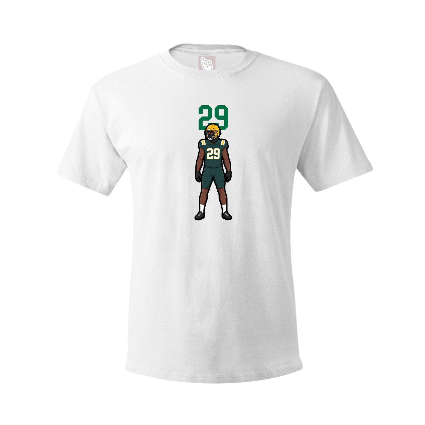 Youth Tee — Number Top in White