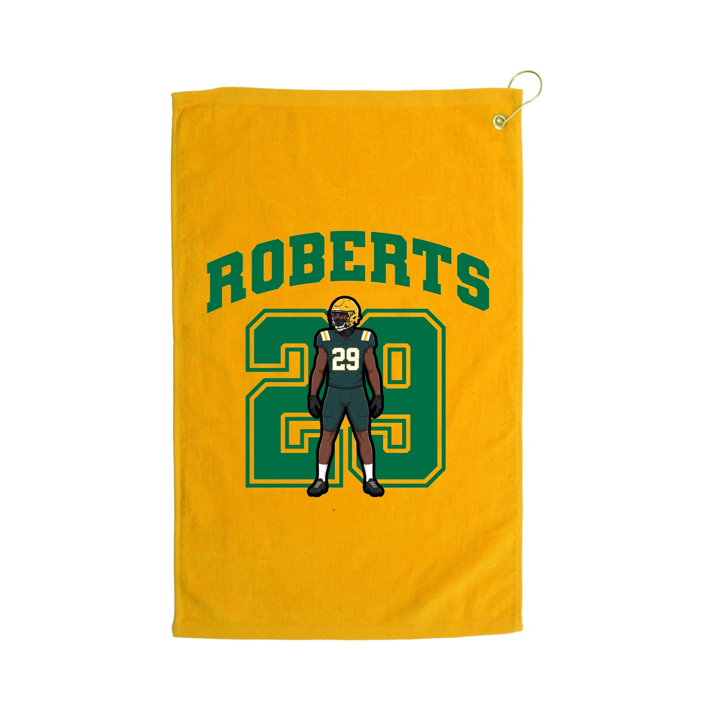 Golf Towel — Number in Gold