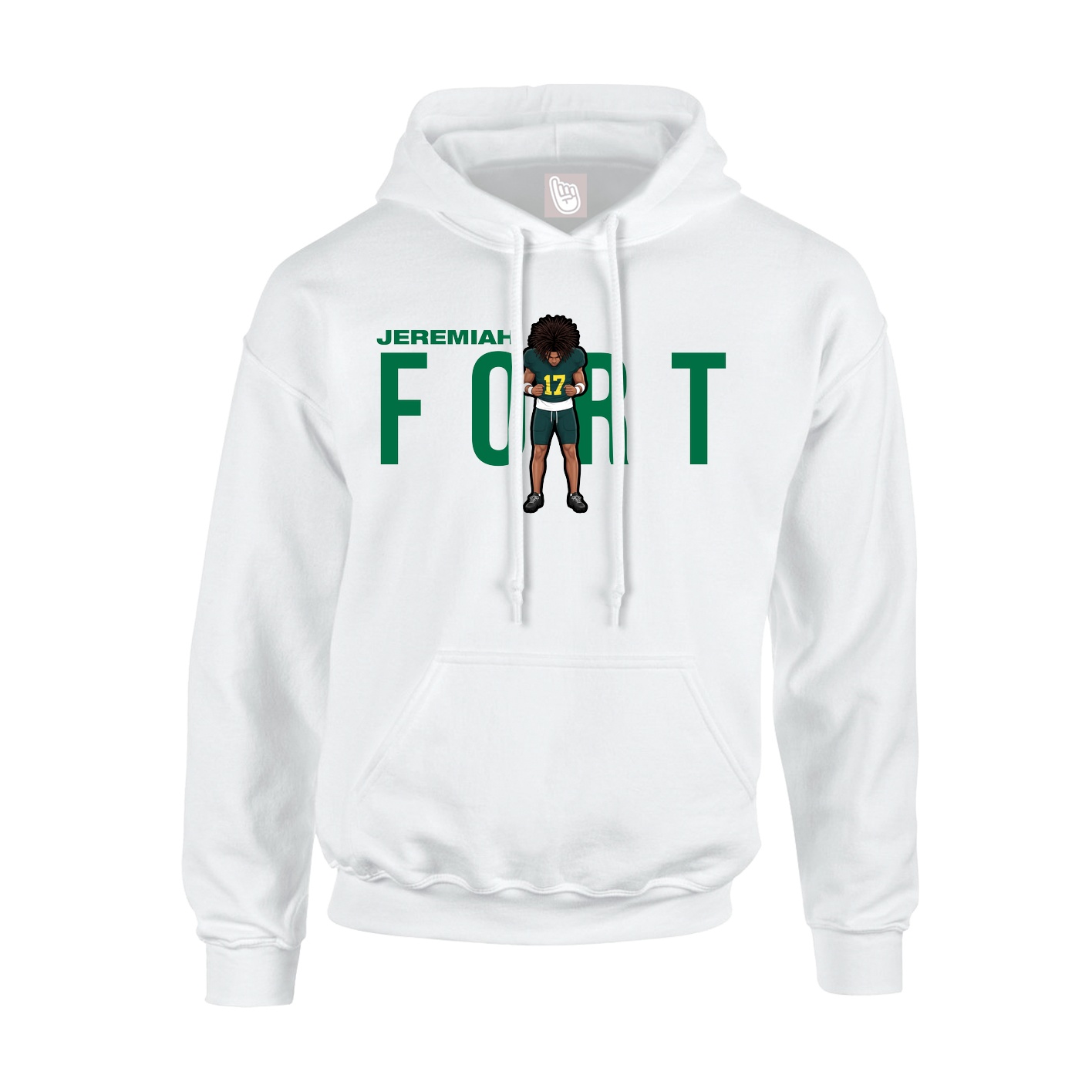 Youth Hoodie — Player Name in White
