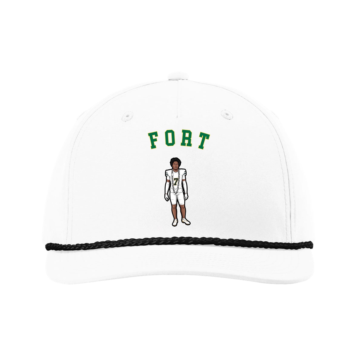 Five-Panel Classic Rope Cap — Shirsey Arch in White