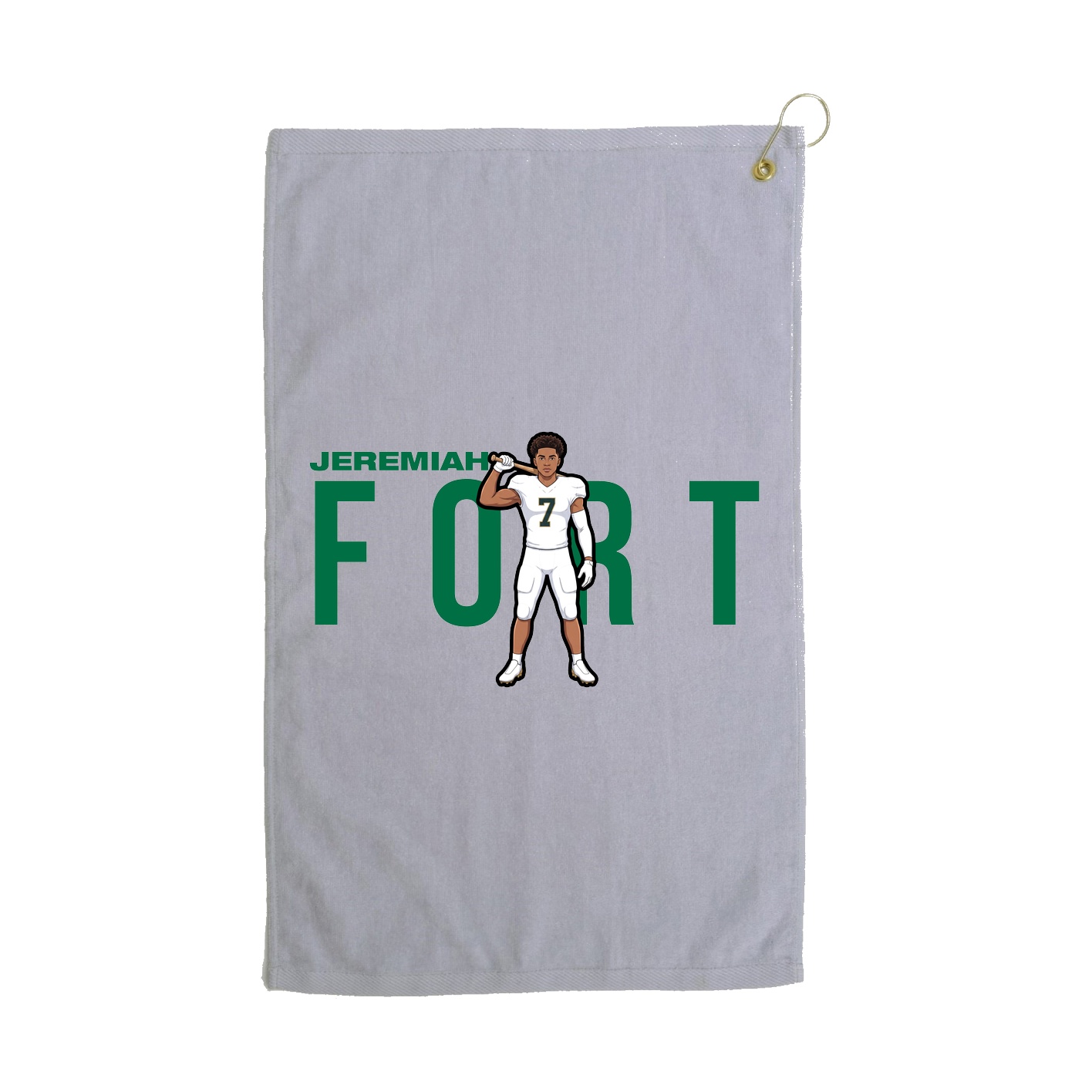 Golf Towel — Player Name in Grey