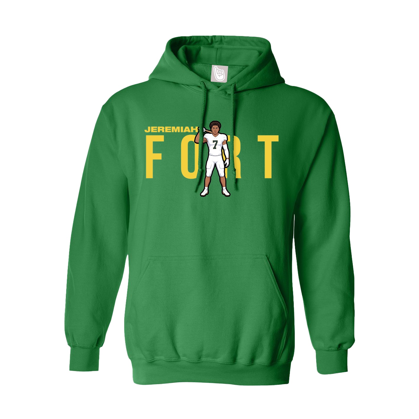 Hoodie — Player Name in Green