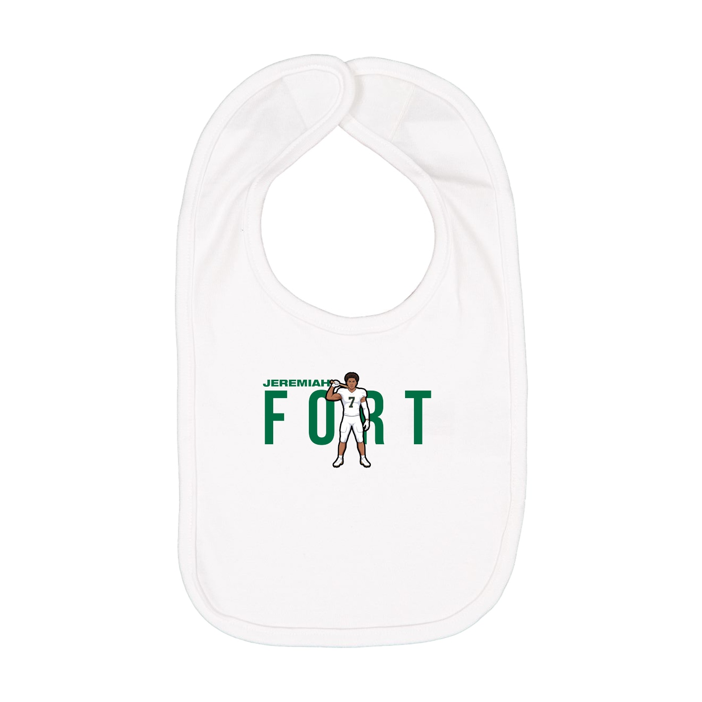 Infant Bib — Player Name in White
