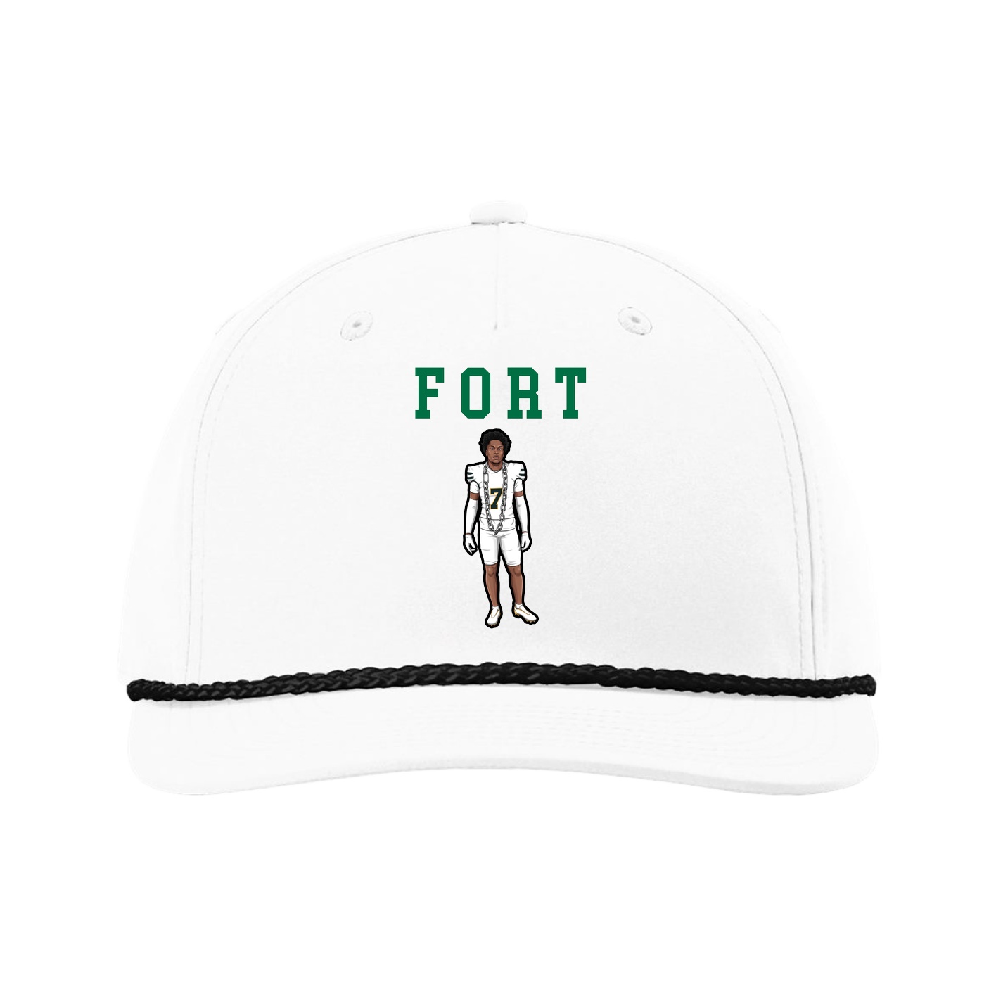 Five-Panel Classic Rope Cap — Shirsey in White
