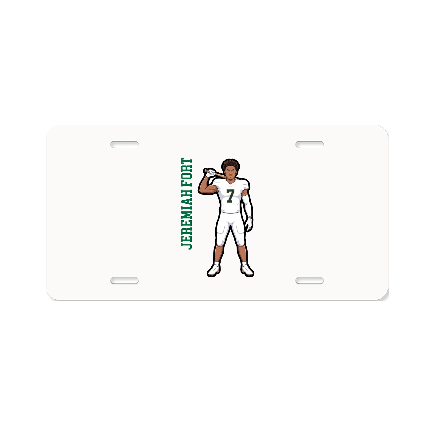 License Plate — Name Vertical in Classic