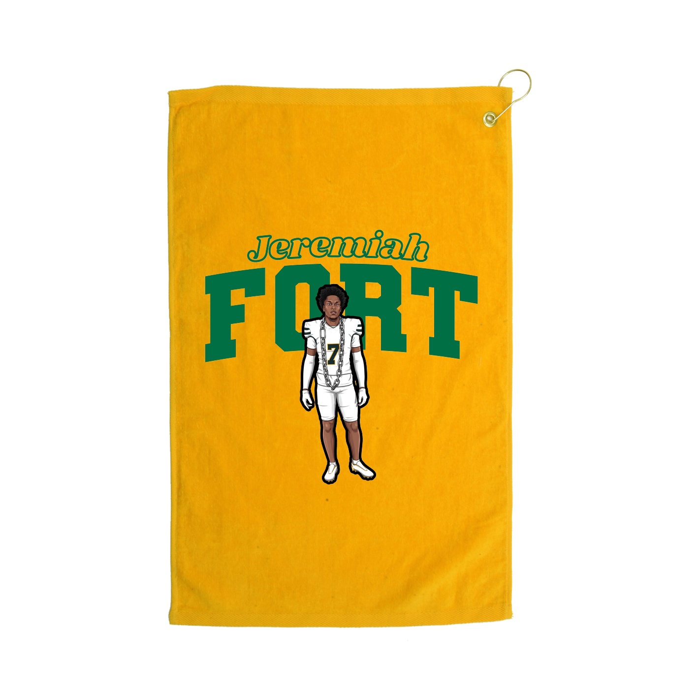 Golf Towel — Name Arch in Gold