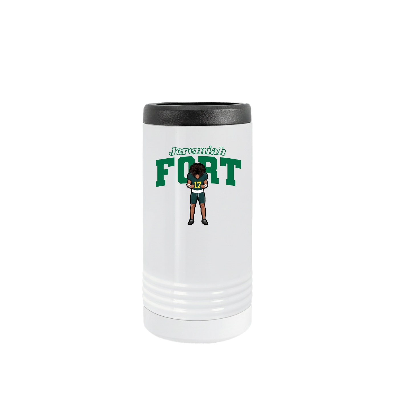 Slim Beverage Holder — Name Arch in White