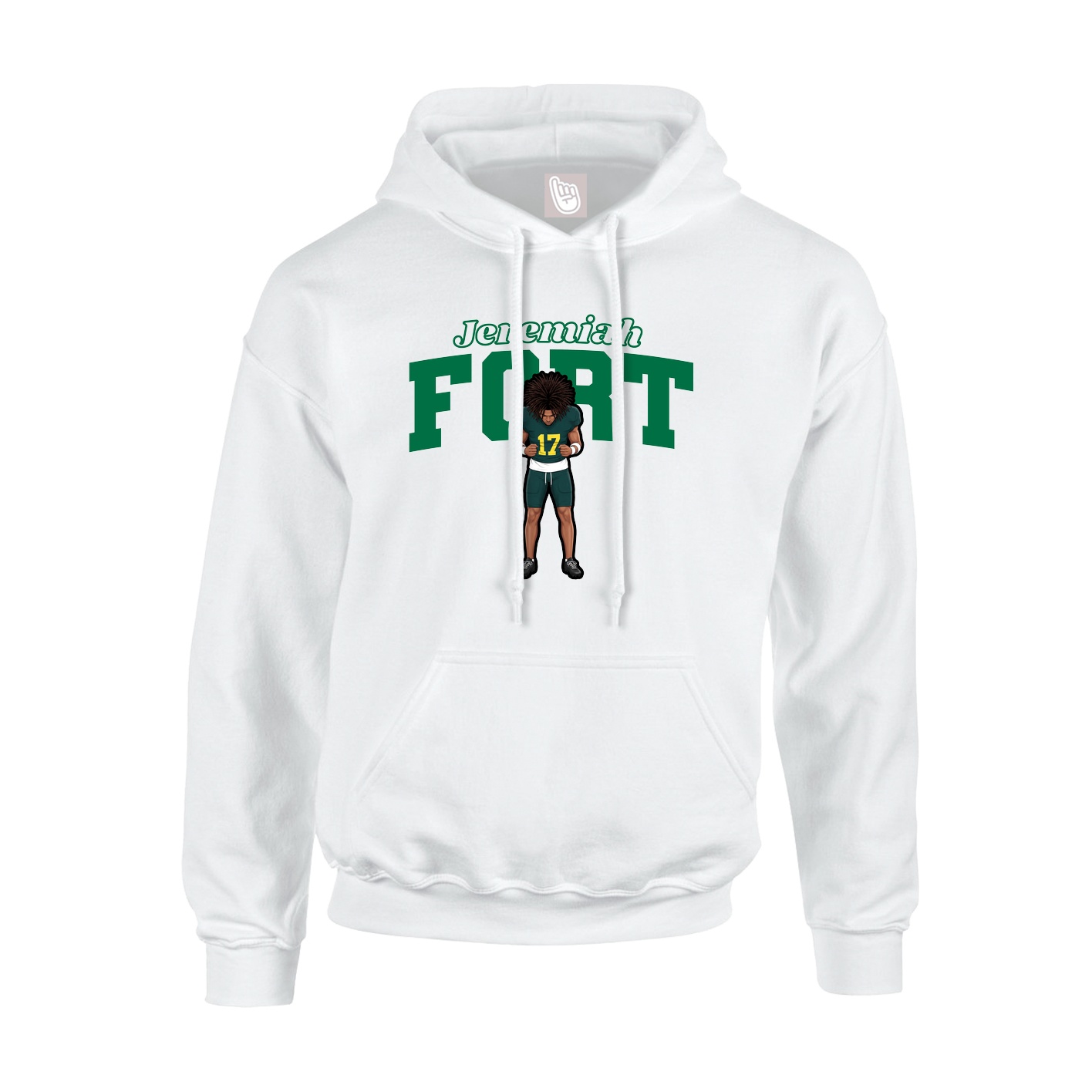 Hoodie — Name Arch in White