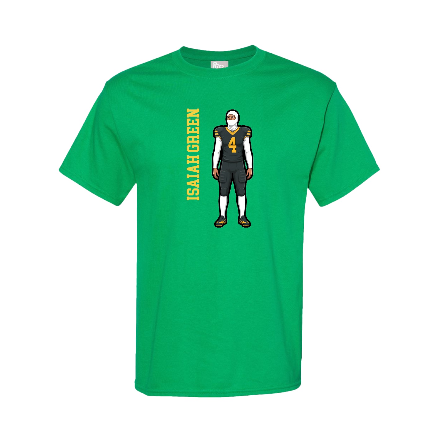 Tee — Name Vertical in Green