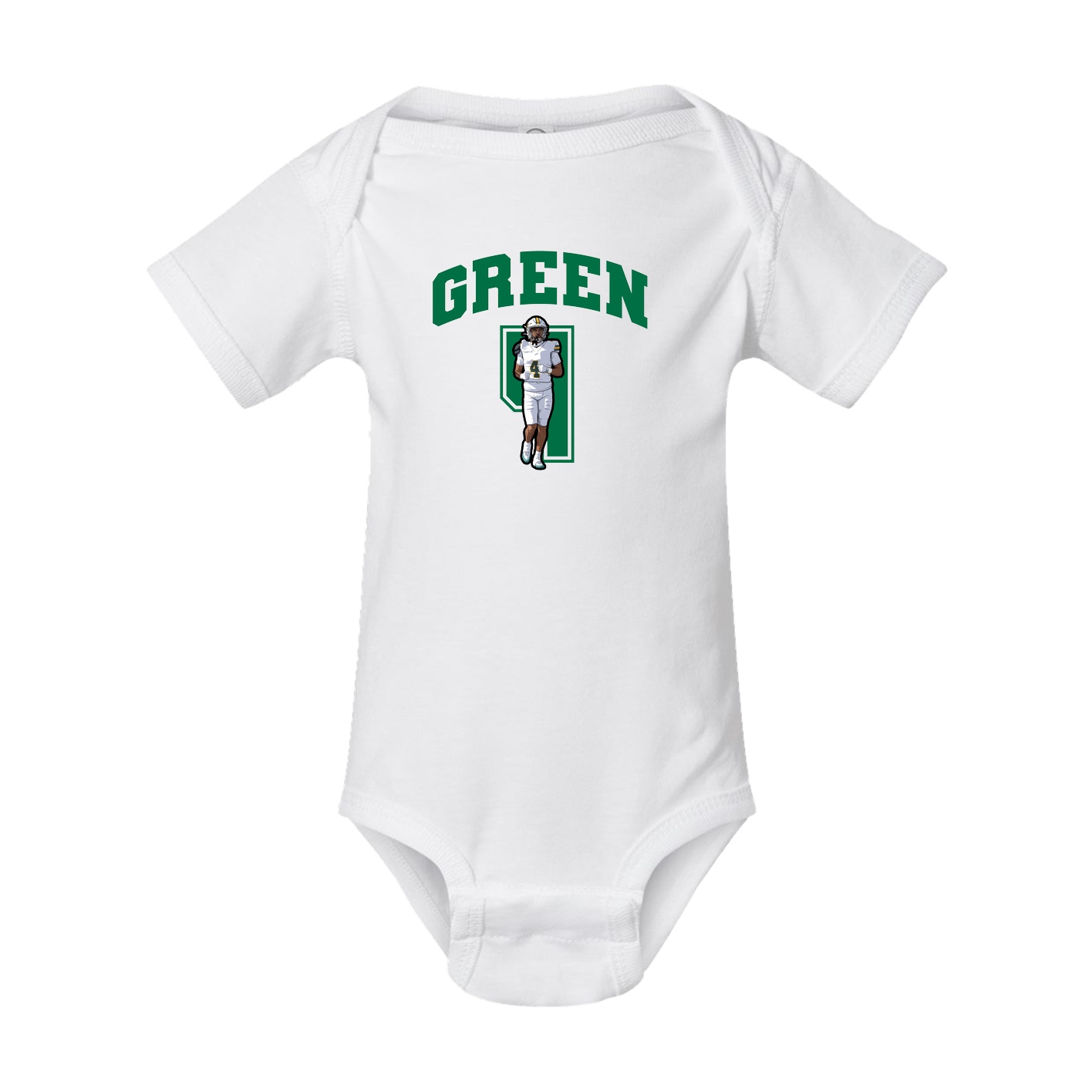 Baby Onesie — Number in White
