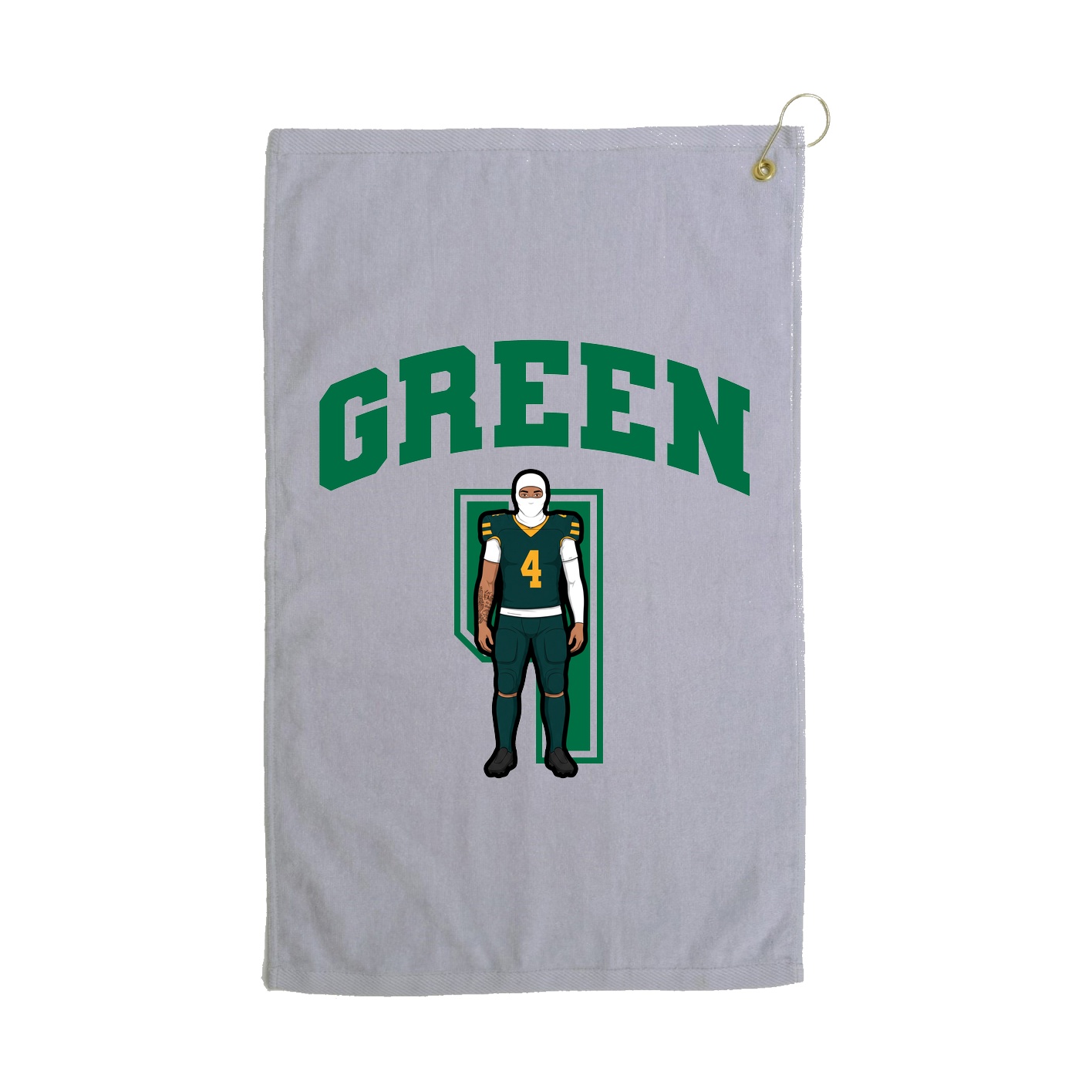 Golf Towel — Number in Grey