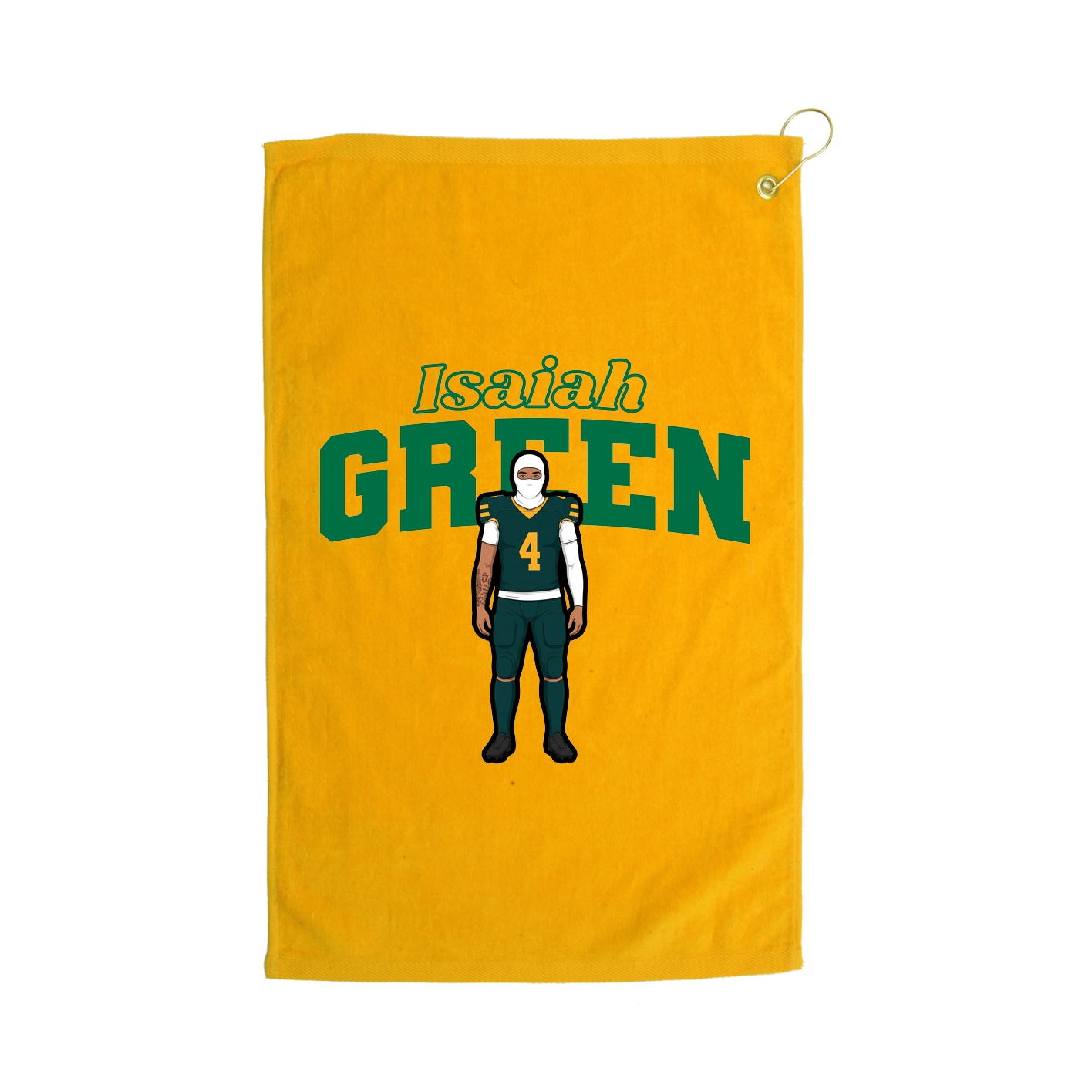 Golf Towel — Name Arch in Gold