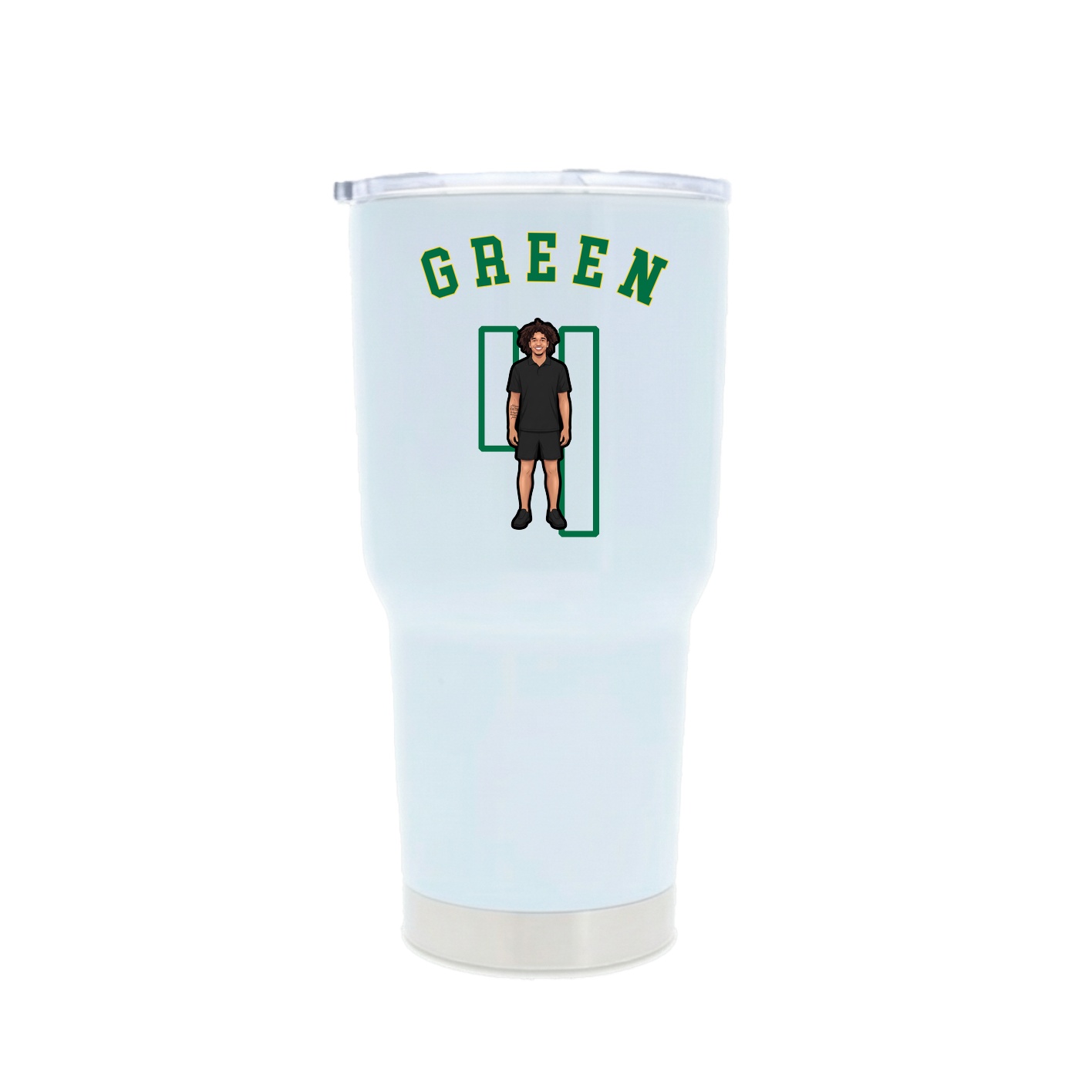 30oz Stainless Steel Tumbler — Shirsey Arch in White