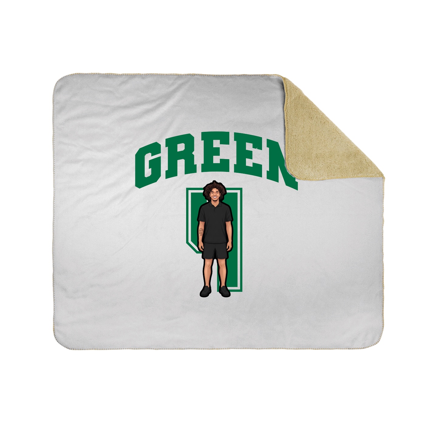 Throw Blanket — Number in White