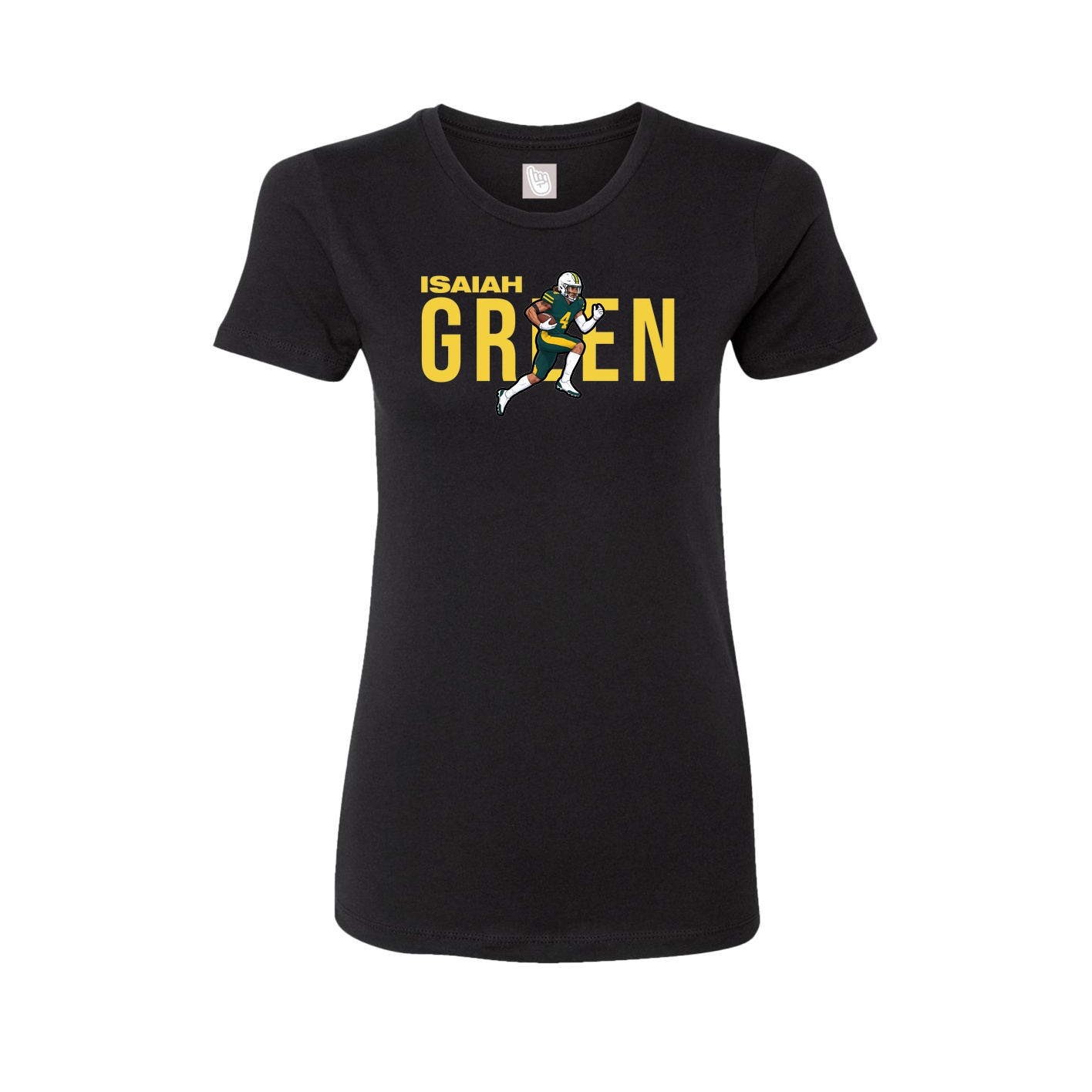 Fitted Women's Tee — Player Name in Black