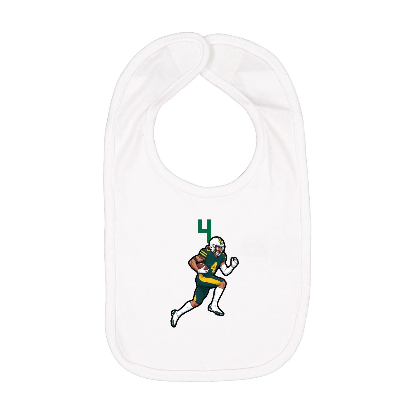 Infant Bib — Number Top in White