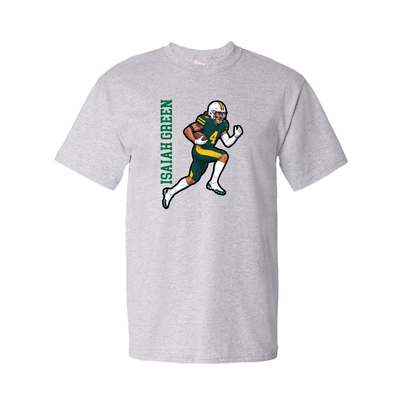 Youth Tee — Name Vertical in Grey