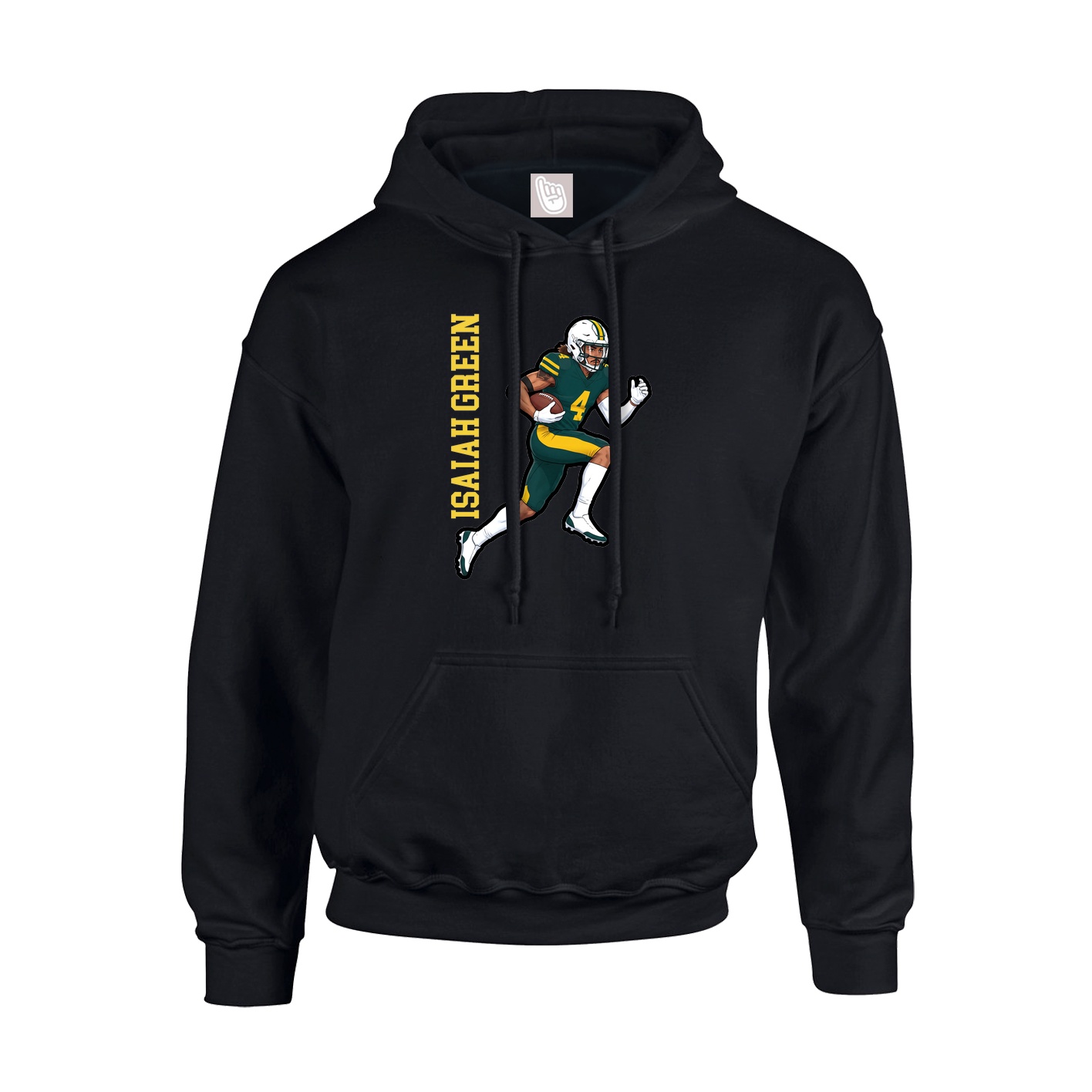 Hoodie — Name Vertical in Black