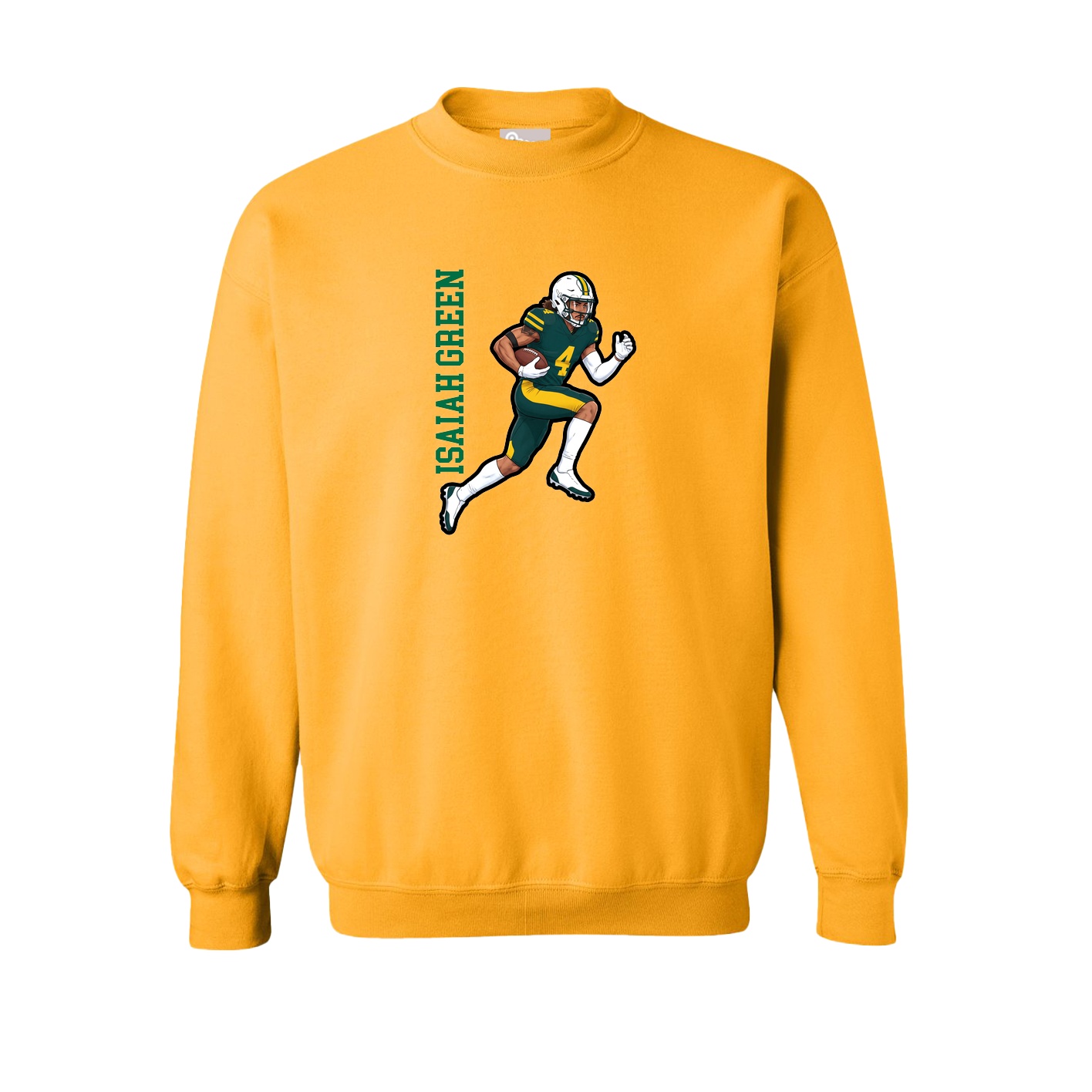Fleece Crew — Name Vertical in Gold