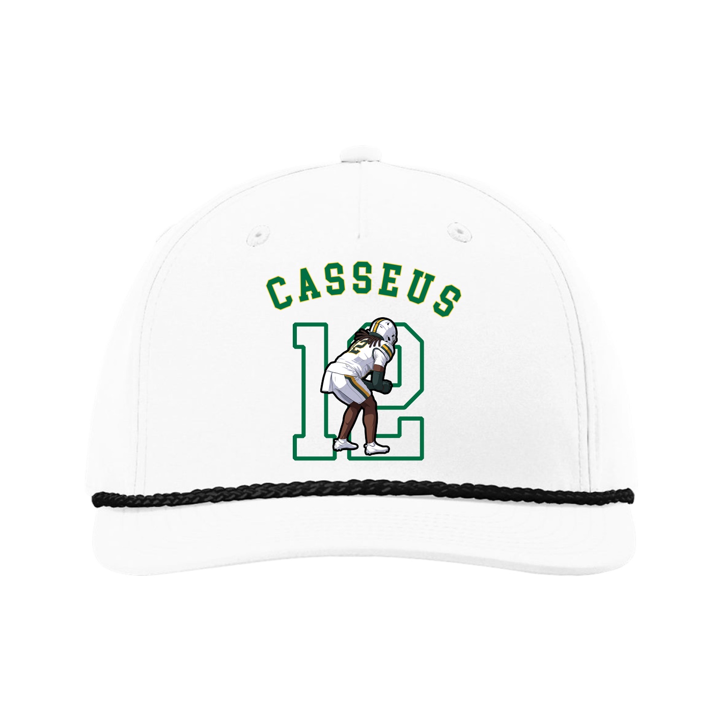 Five-Panel Classic Rope Cap — Shirsey Arch in White