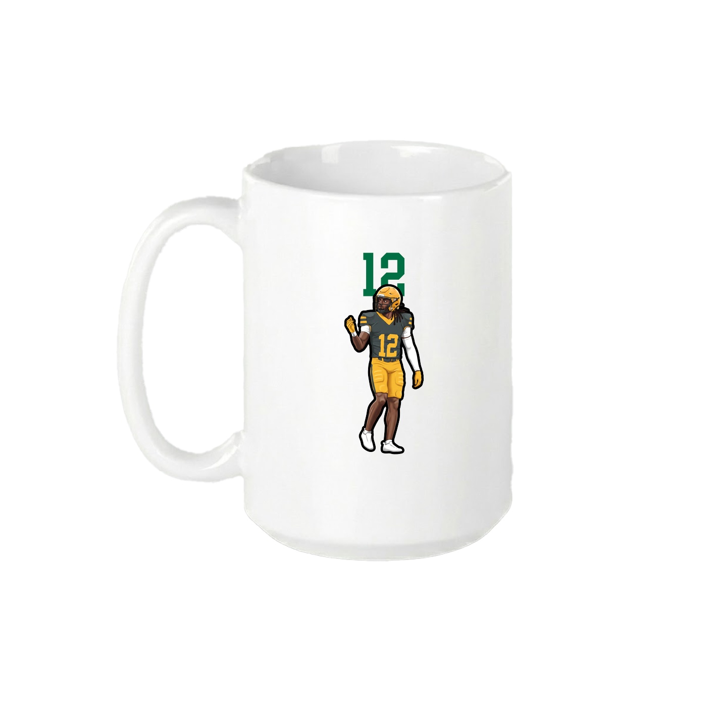 15oz Coffee Mug — Number Top in White