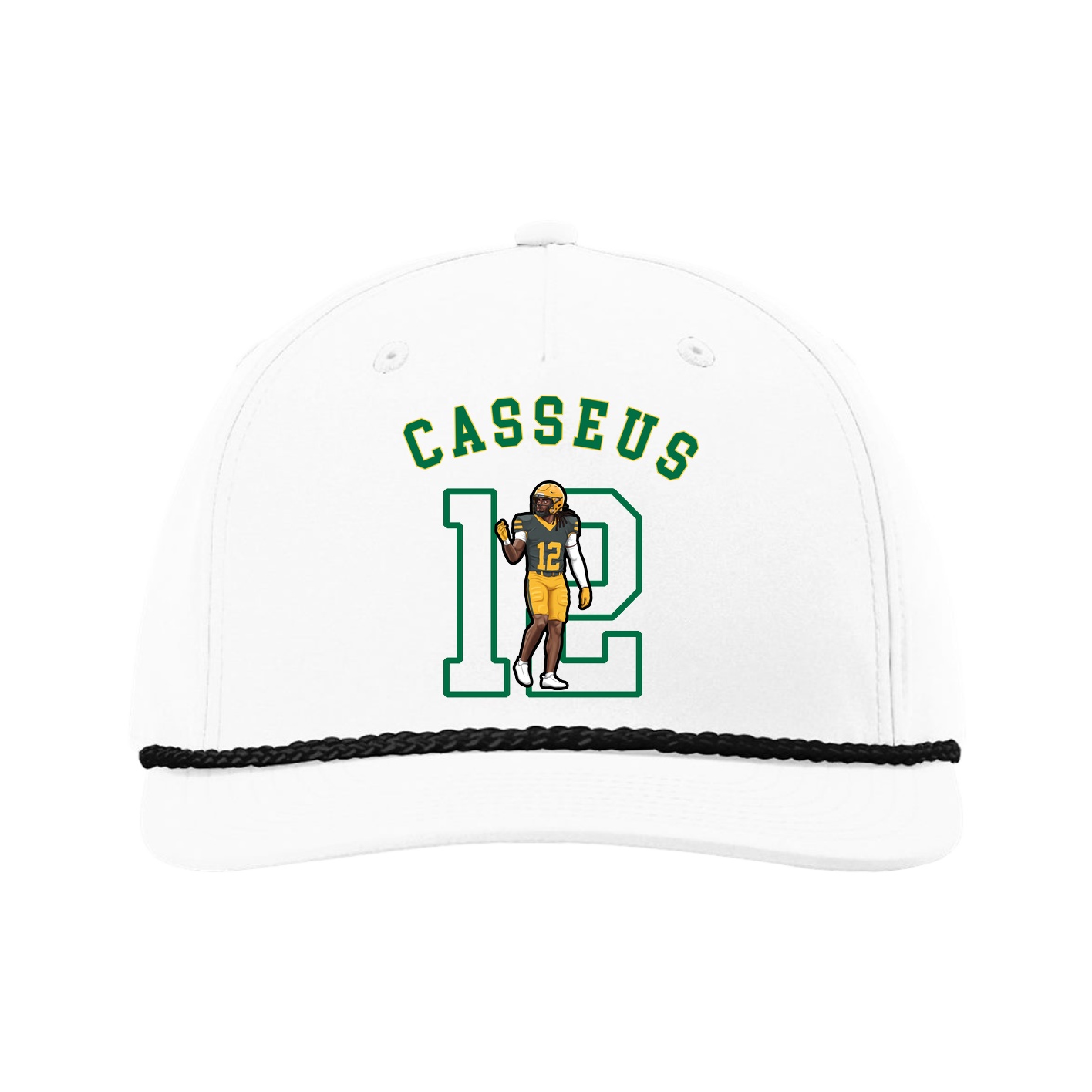 Five-Panel Classic Rope Cap — Shirsey Arch in White
