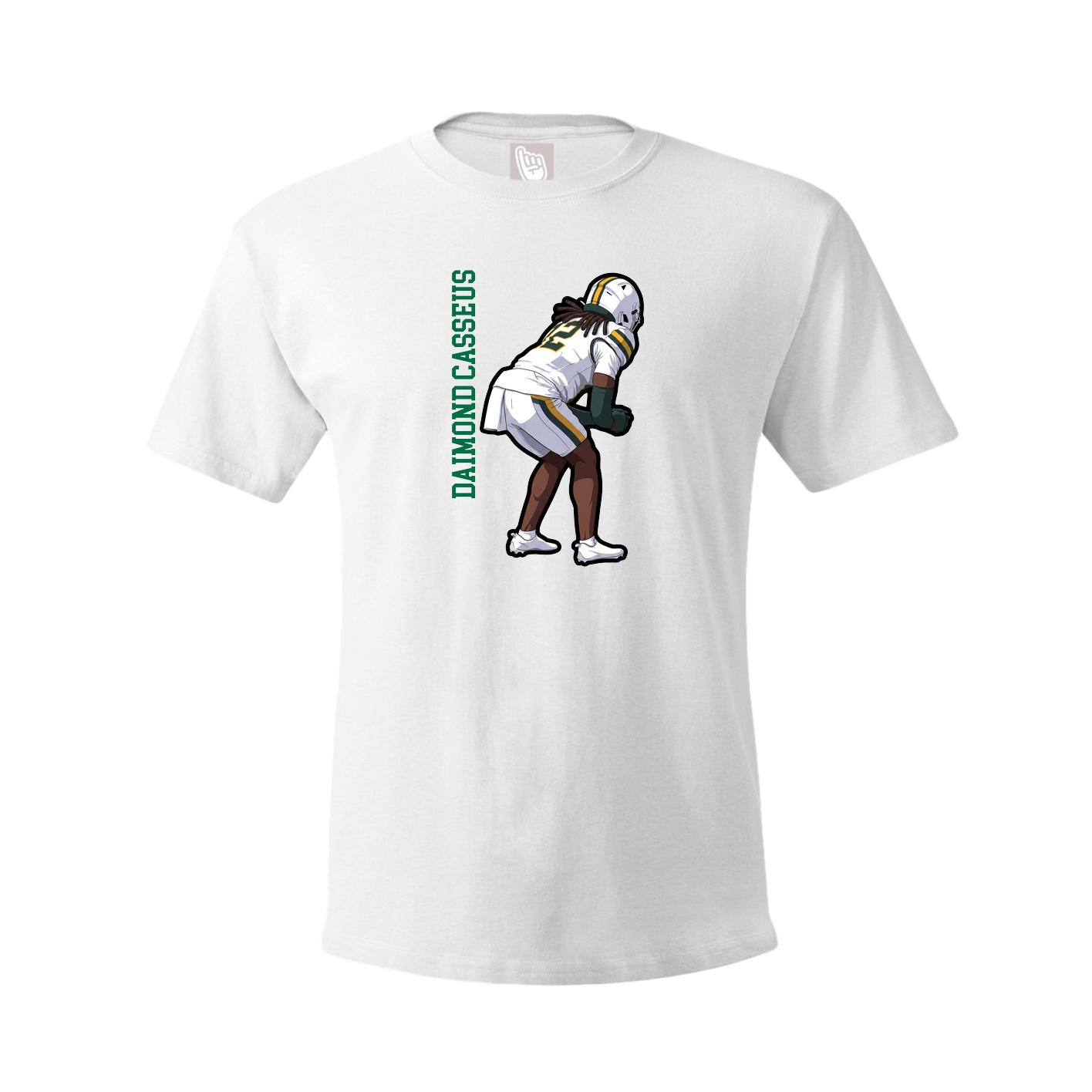 Youth Tee — Name Vertical in White