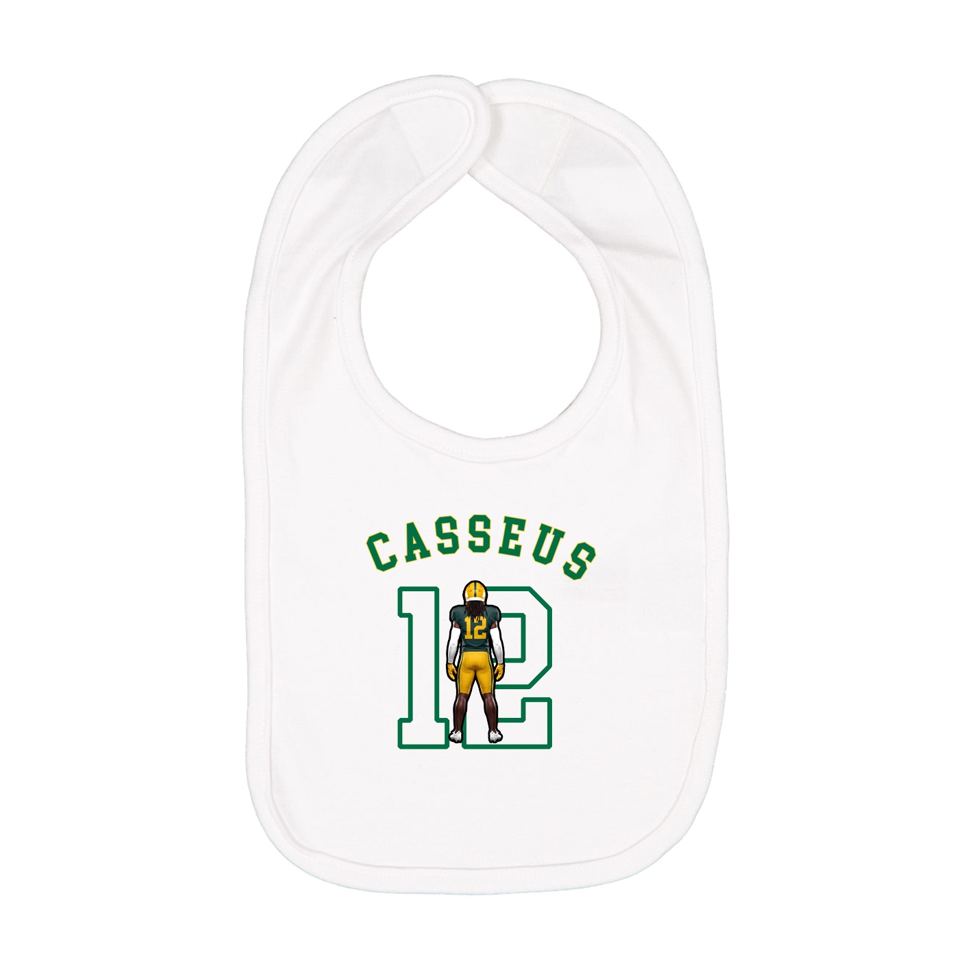 Infant Bib — Shirsey Arch in White