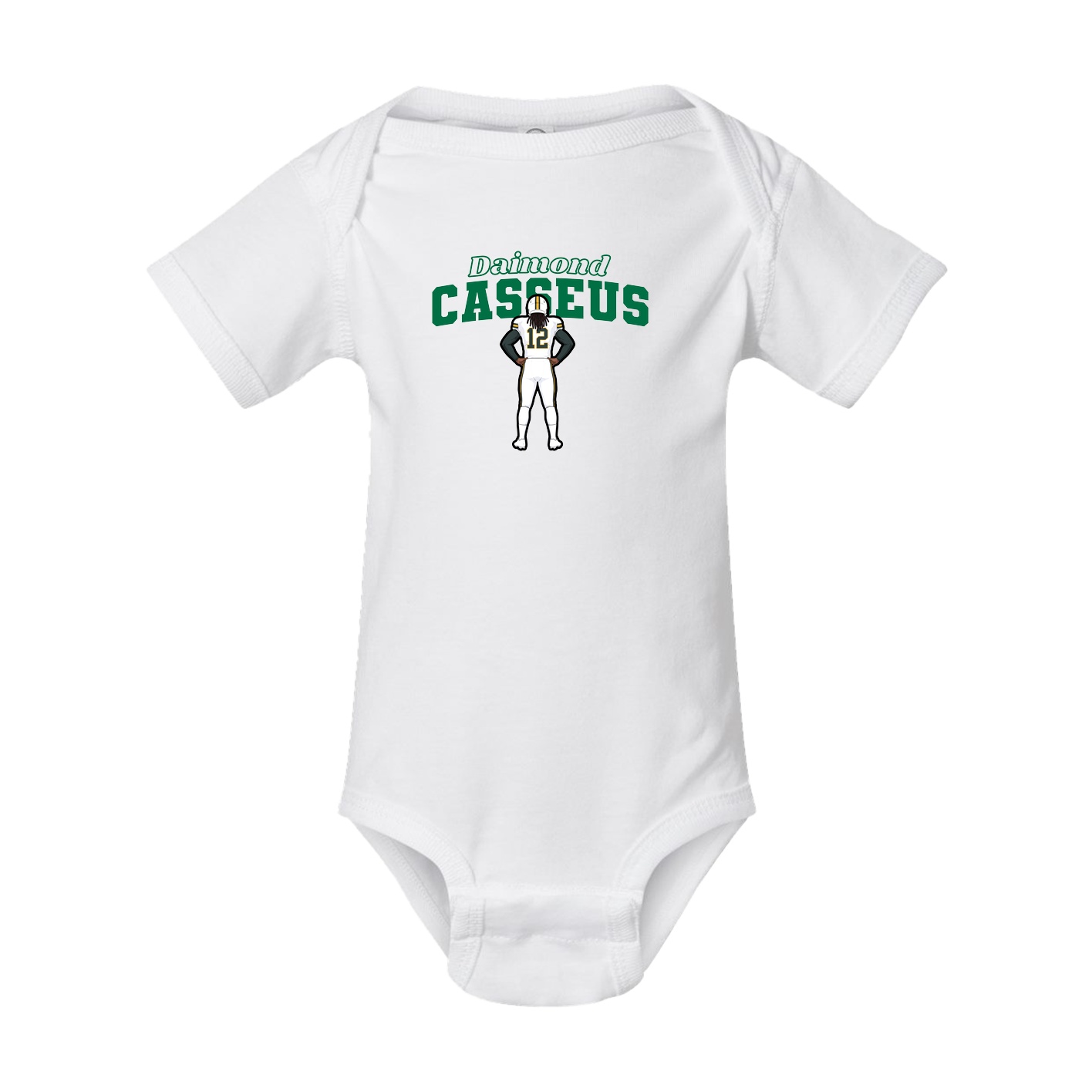 Baby Onesie — Name Arch in White