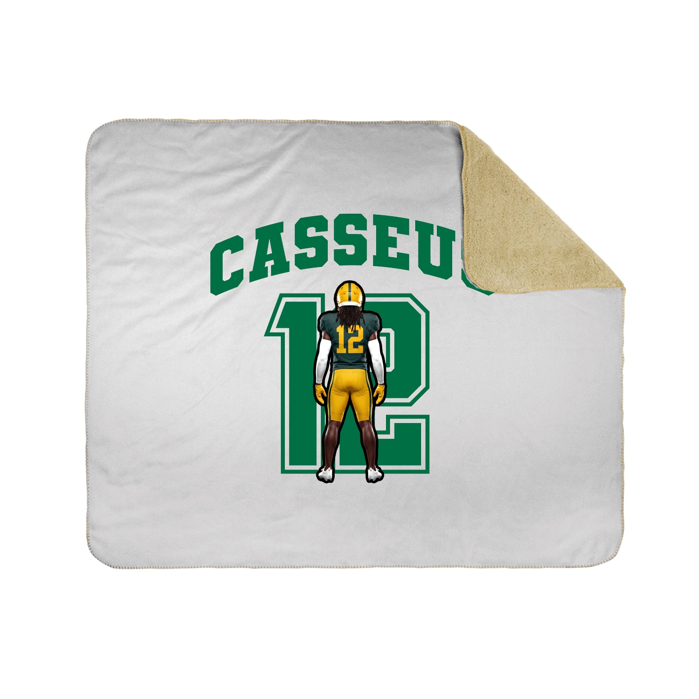 Throw Blanket — Number in White