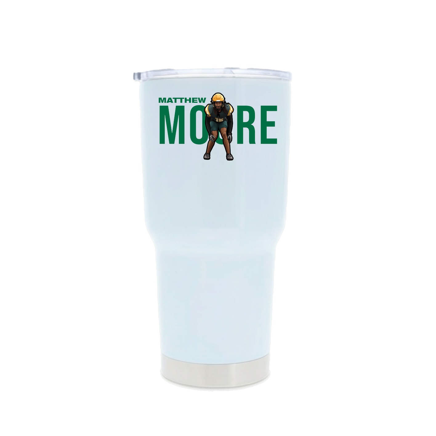 30oz Stainless Steel Tumbler — Player Name in White