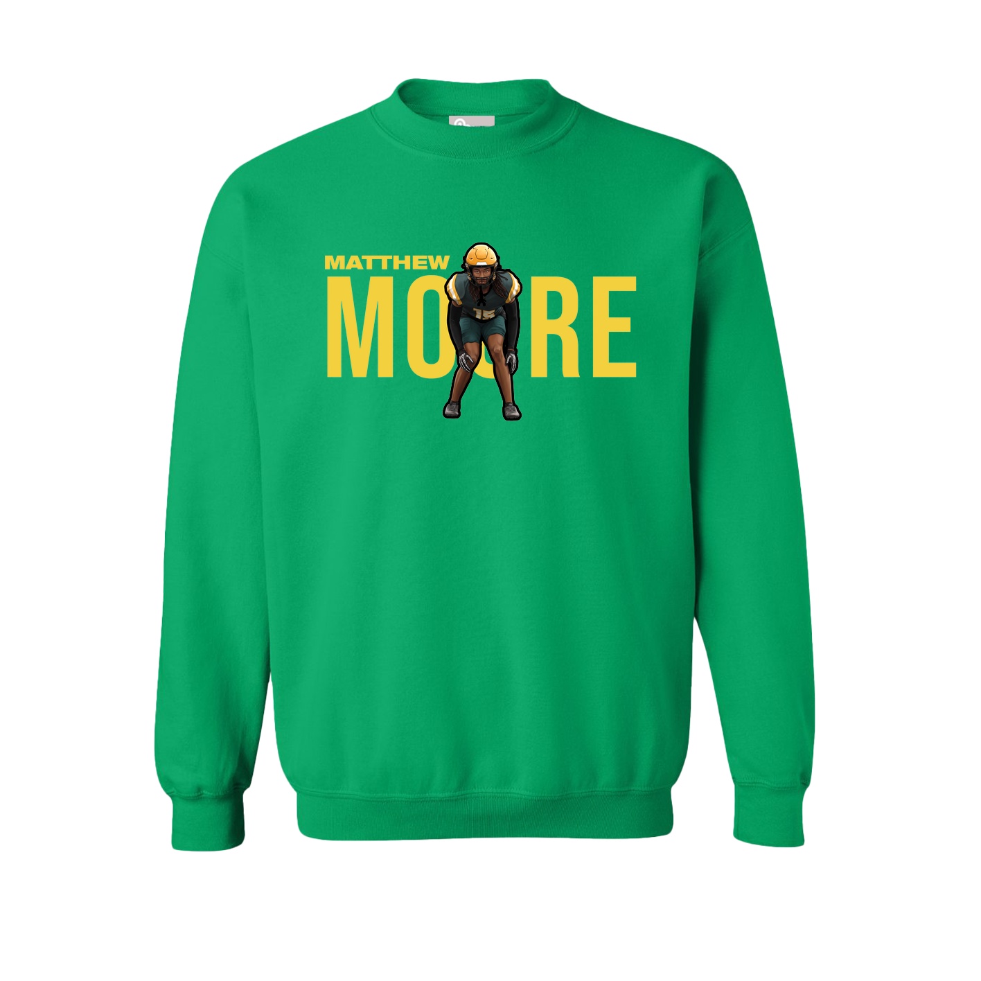Fleece Crew — Player Name in Green