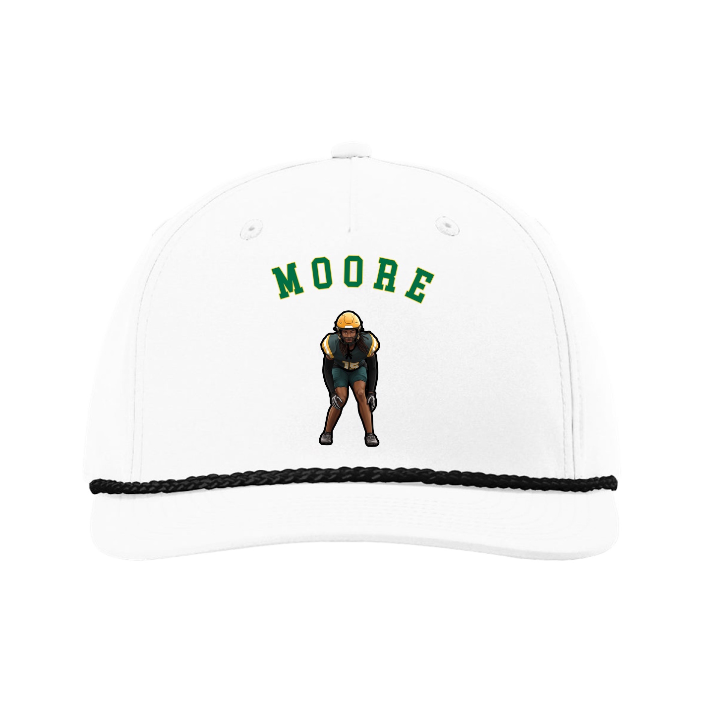 Five-Panel Classic Rope Cap — Shirsey Arch in White